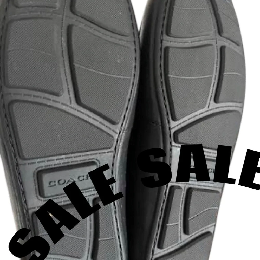 Coach Men's Liam Driver Black Signature Loafers with Monogram Fabric - Picture 5 of 7